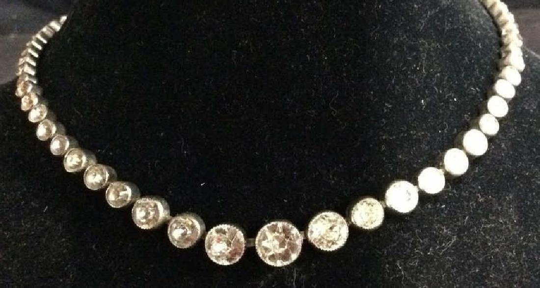 Antique/Vin Graduated Sized Rhinestone Necklace (1 of 10)