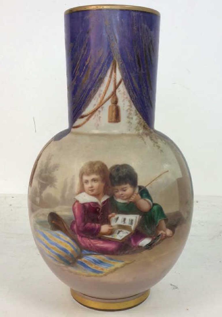 Signed Antique Richly Painted French ArtGlass Vase (1 of 20)
