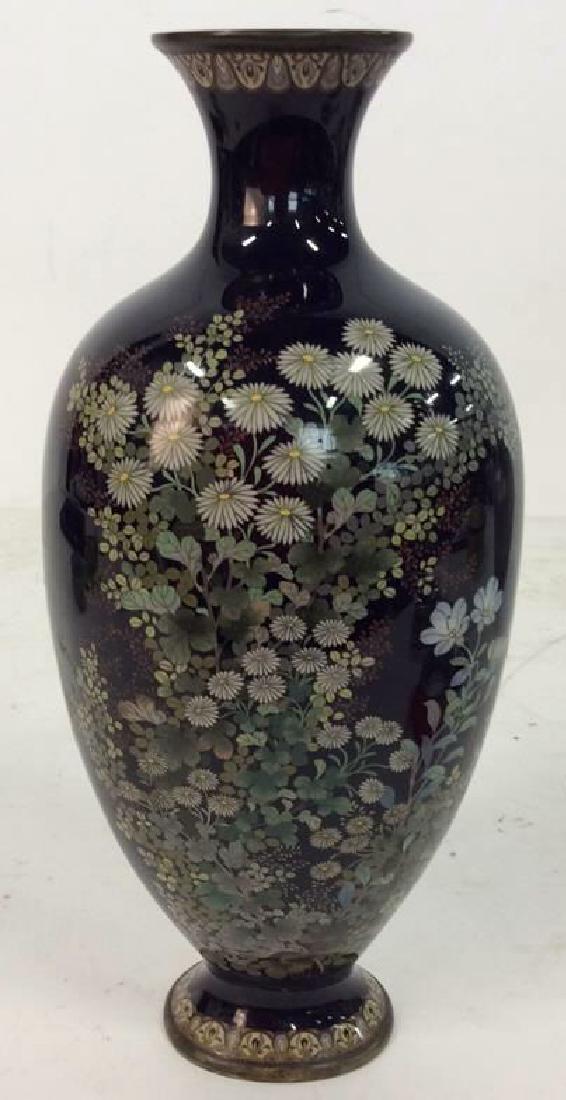 Asian Painted Vase w Glossy Under Glaze (1 of 16)