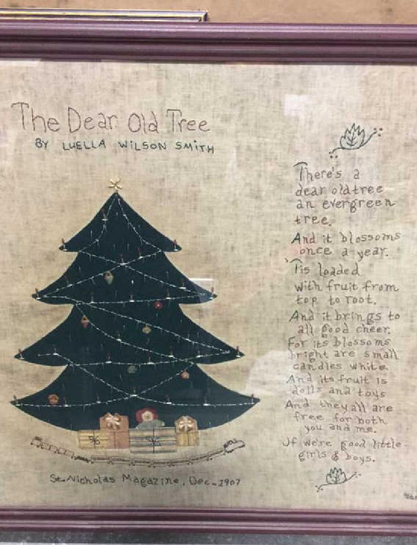 Vintage Framed Needlepoint Christmas Artwork (1 of 10)