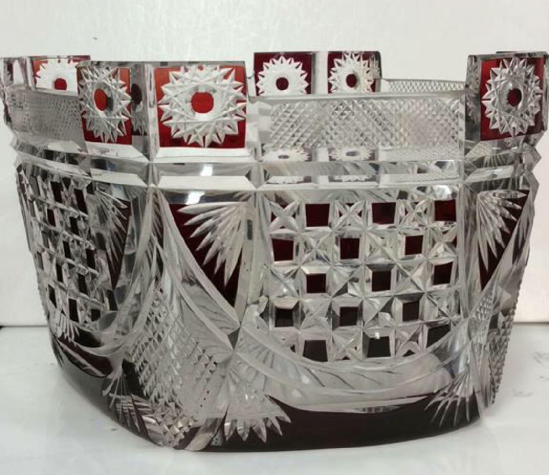 Art Glass Cut Crystal Bohemian Glass Bowl (1 of 8)