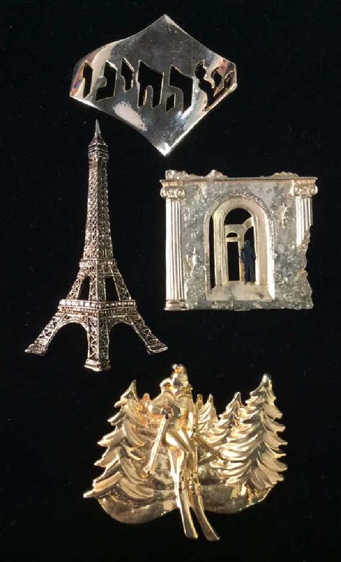 Lot 4 Women’s Brooch Pins Jewelry, SIgned (1 of 10)