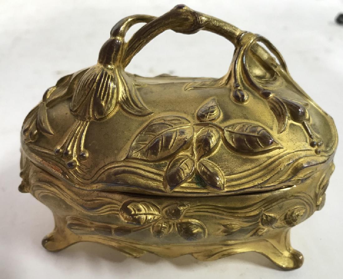 Art Nouveau Signed Gilded Keepsake Box (1 of 12)