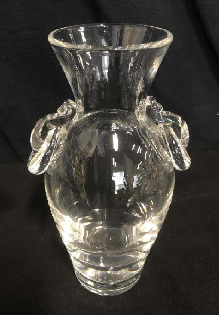 Steuben Crystal Vase W Circular Scroll Design (1 of 9)