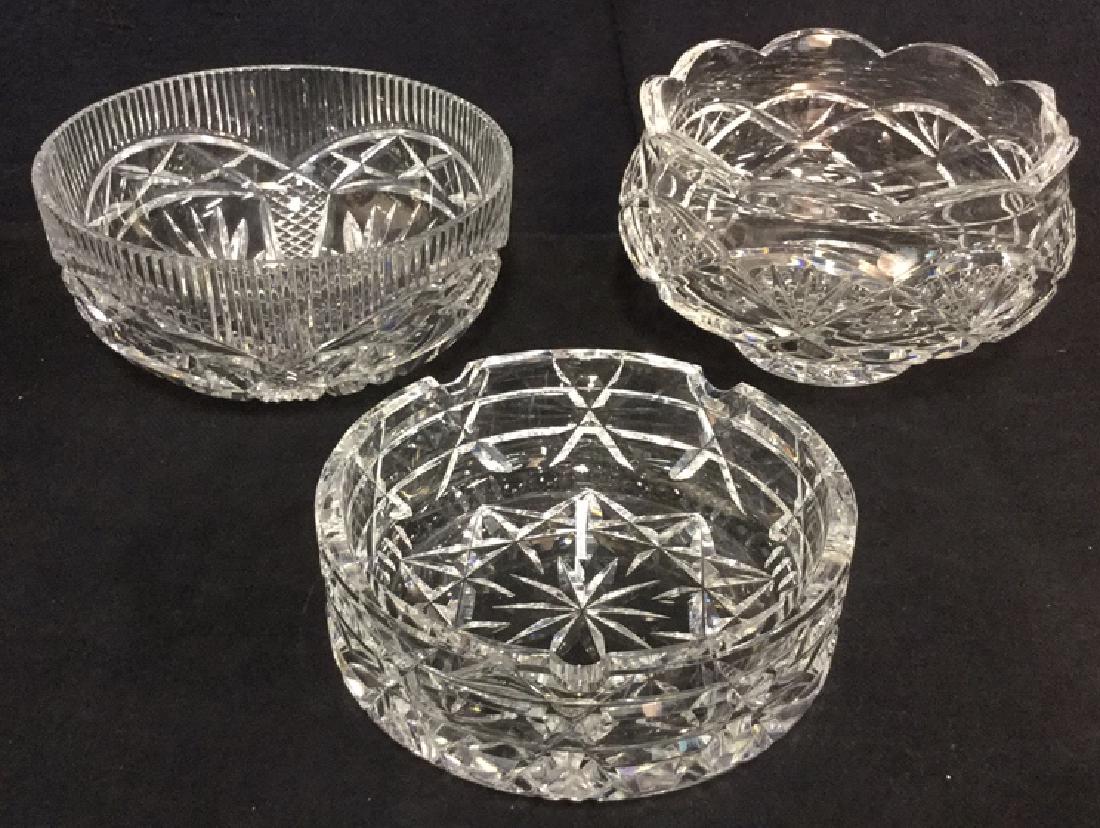 Lot 3 Cut Crystal Bowls One Waterford (1 of 10)