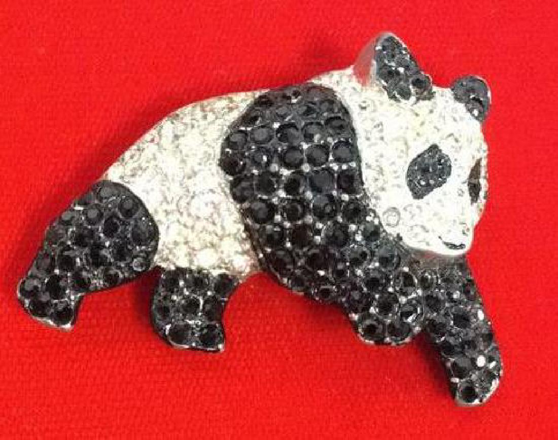 Vintage Panda Rhinestone Pin Jewelry (1 of 7)