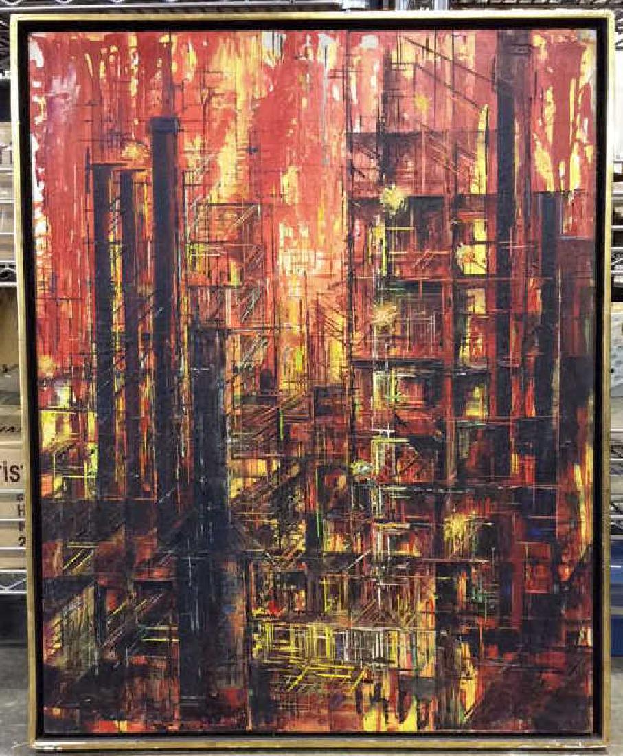 LEE LUNZER Oil on Canvas NYC City Scape (1 of 11)