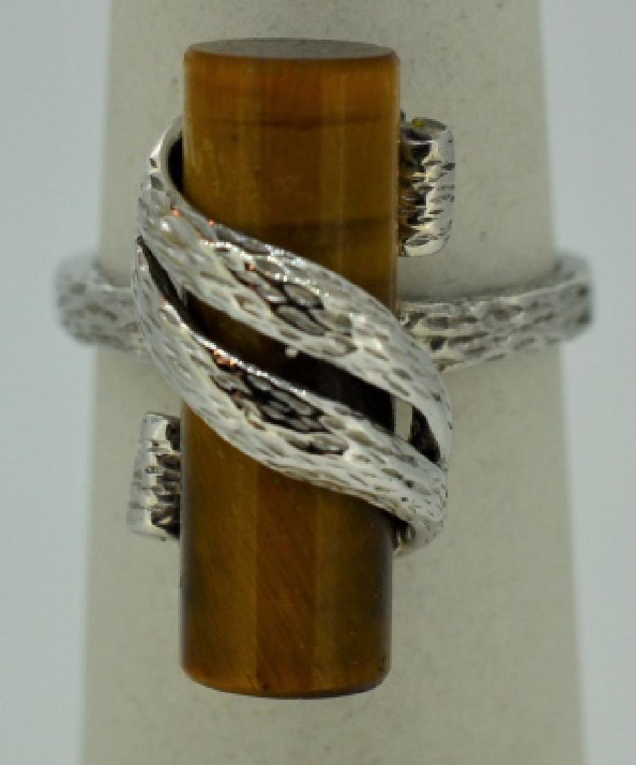 Tiger's Eye Stone & Sterling Silver Ring Jewelry (1 of 2)