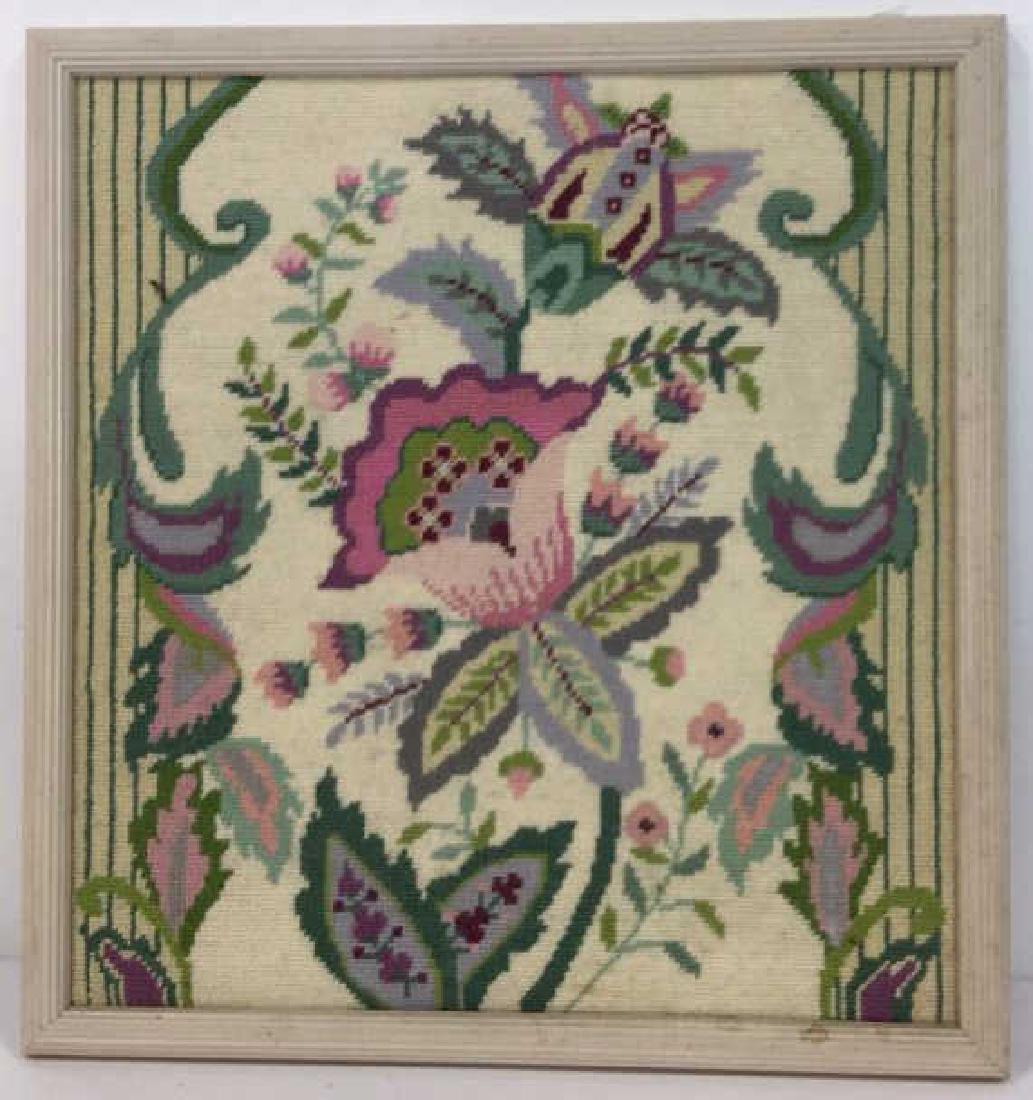 Framed Floral Needlepoint (1 of 8)