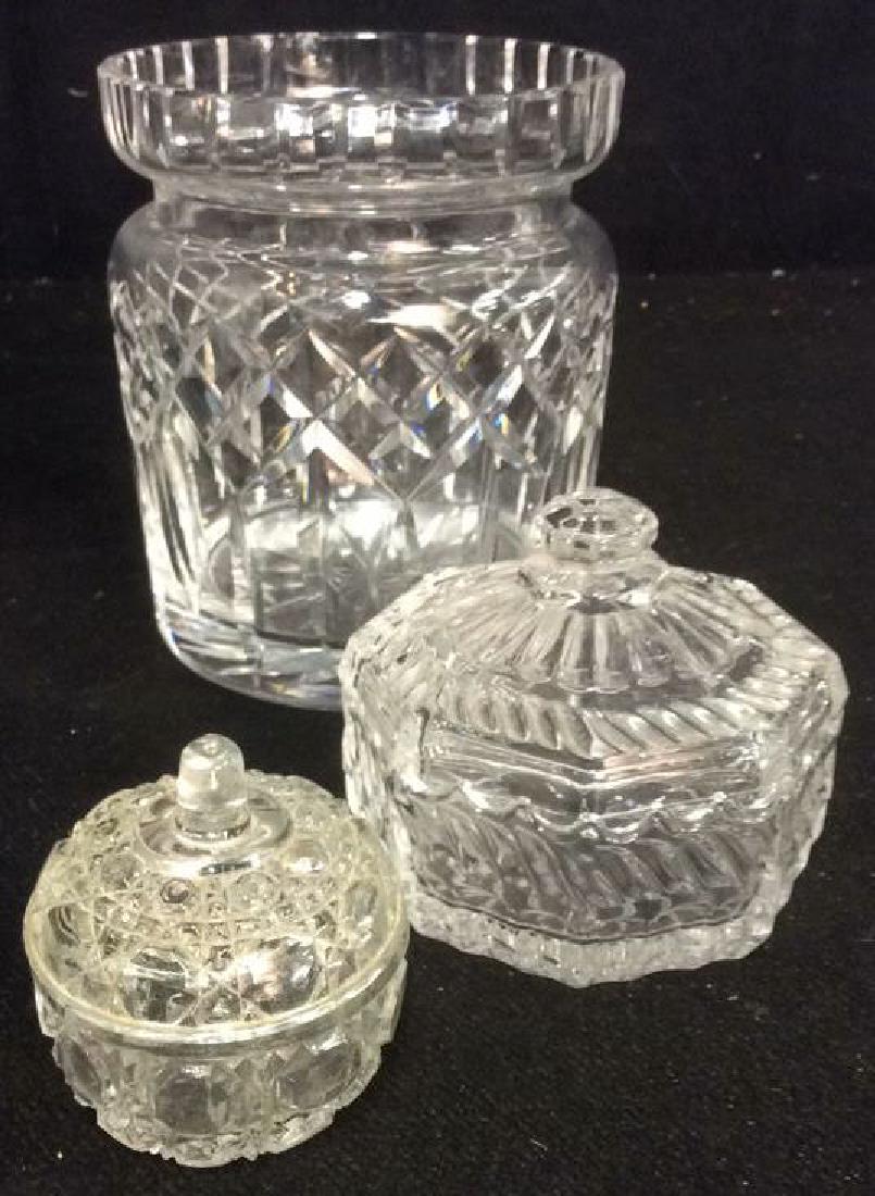 Lot 3 Crystal & Glass Tabletop Accessories (1 of 6)