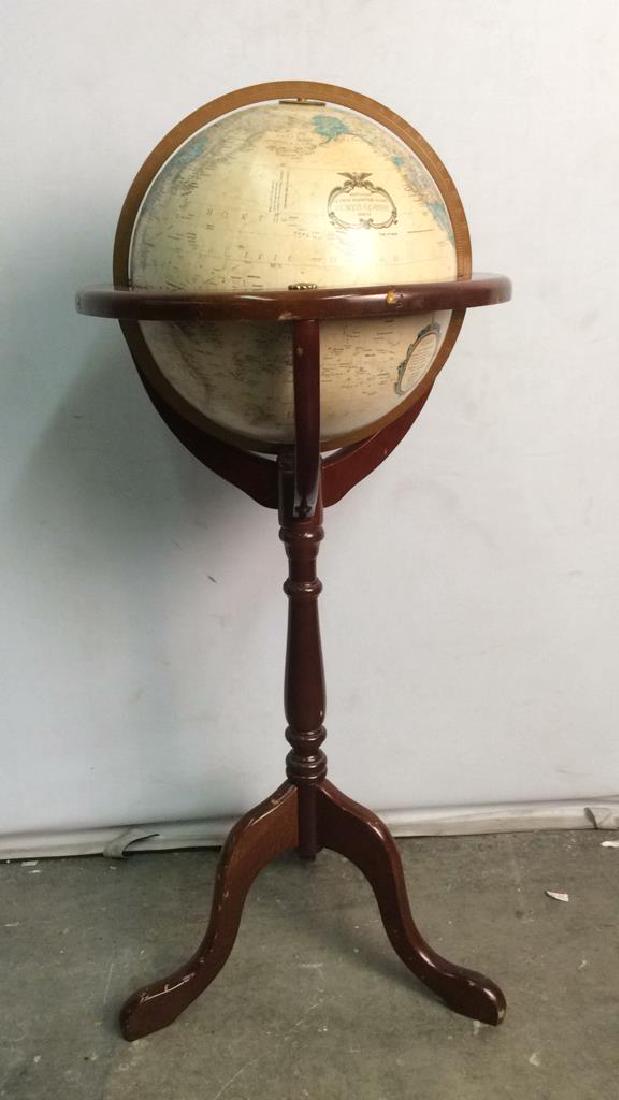 REPLOGLE Wooden Frame Pedestaled Globe (1 of 8)
