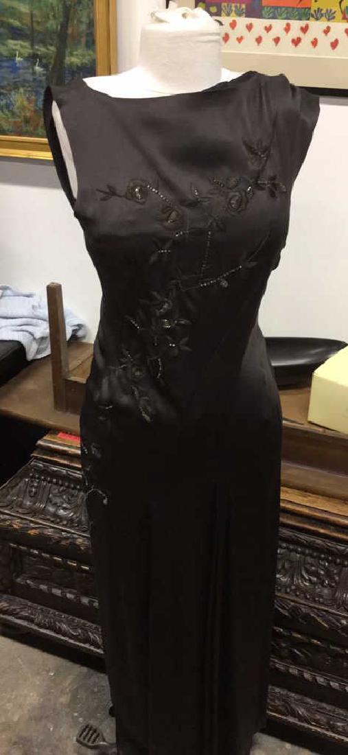 ALBERTA FERRETTI Silk Embroidered Beaded Gown (1 of 7)