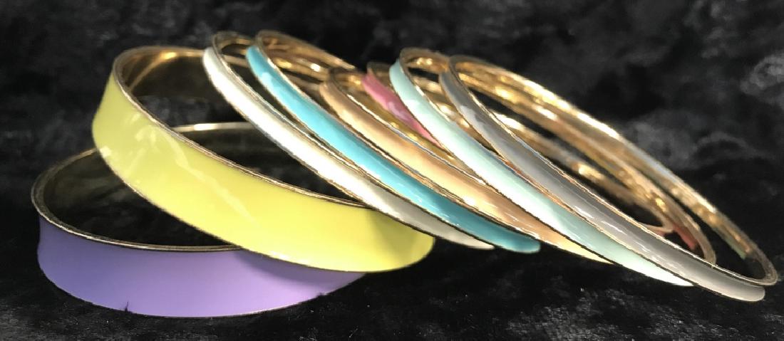 Set 8 Enamel Bangle Bracelets Jewelry (1 of 6)