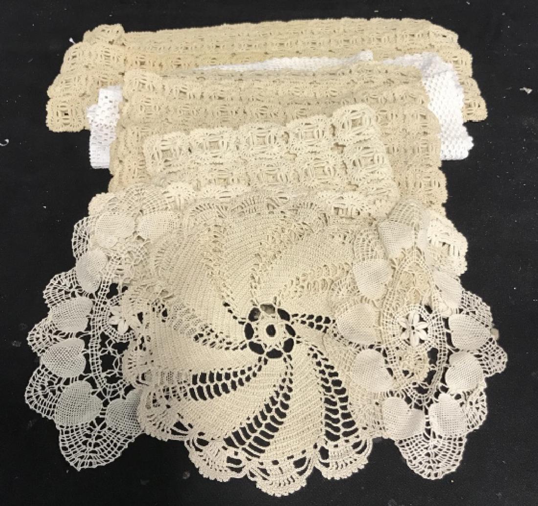 Group Lot Doily Lace work Dresser Top Fabrics (1 of 3)
