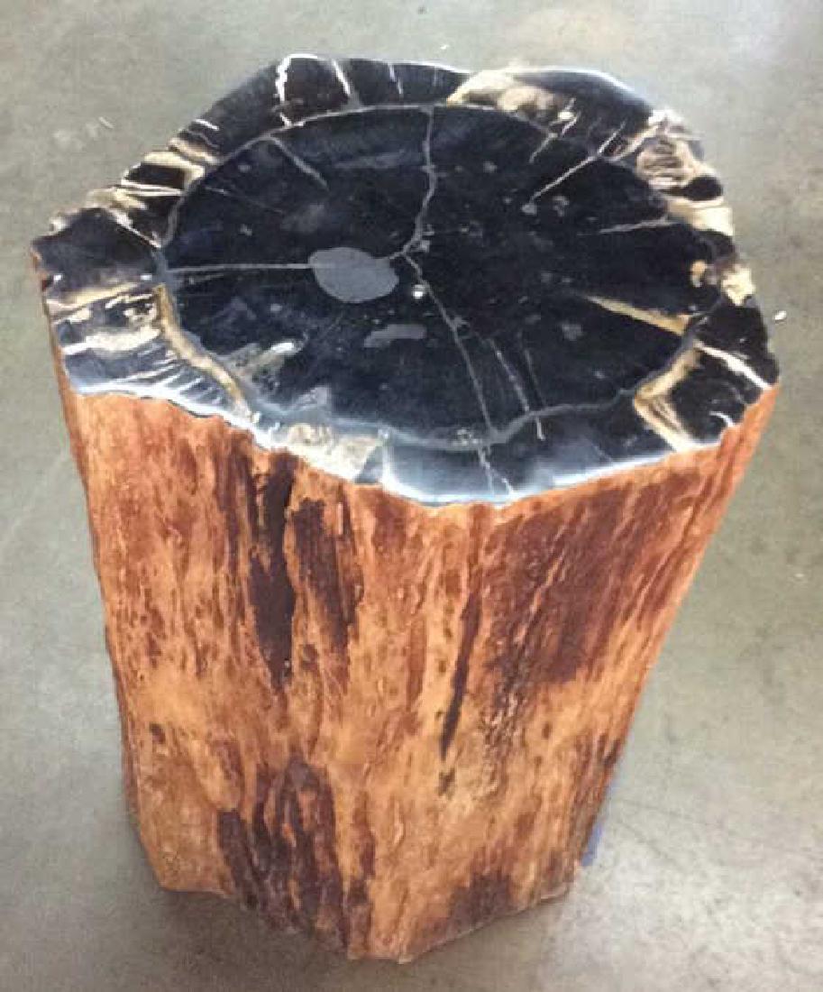 Artisan Sculptural Faux Wood Tree Trunk Side Table (1 of 8)