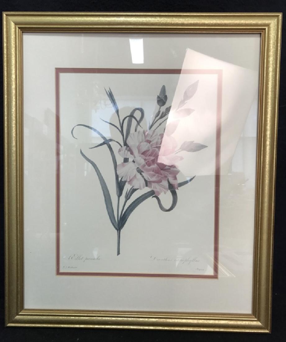 Lot 2 P.J. Redoute Matted  Botanical Print Artwork (1 of 12)