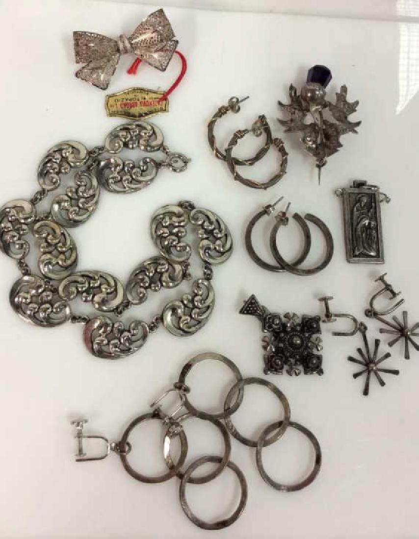 Lot 9 Assorted Sterling& Silver Toned Jewelry (1 of 14)