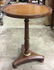 Vintage Wood Inlaid Round Pedestal Table - 2