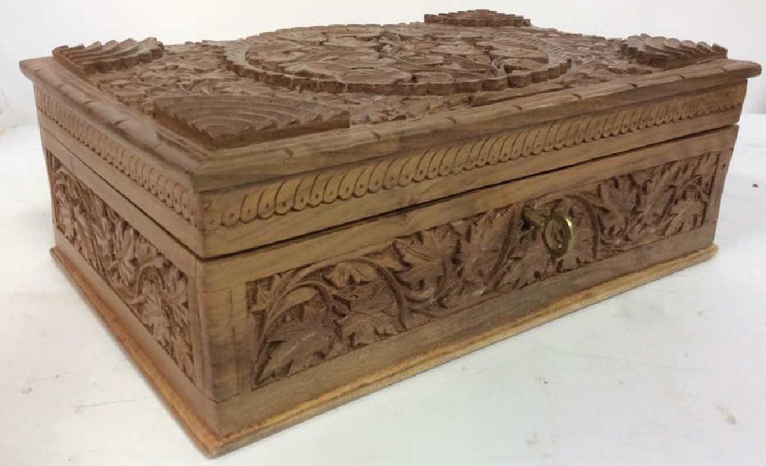 Intricately Carved Wooden Jewelry Box (1 of 11)