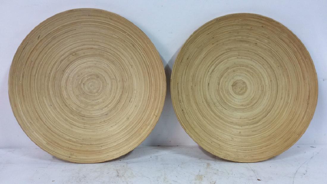 Lot 2 Circular Wooden Platters (1 of 8)