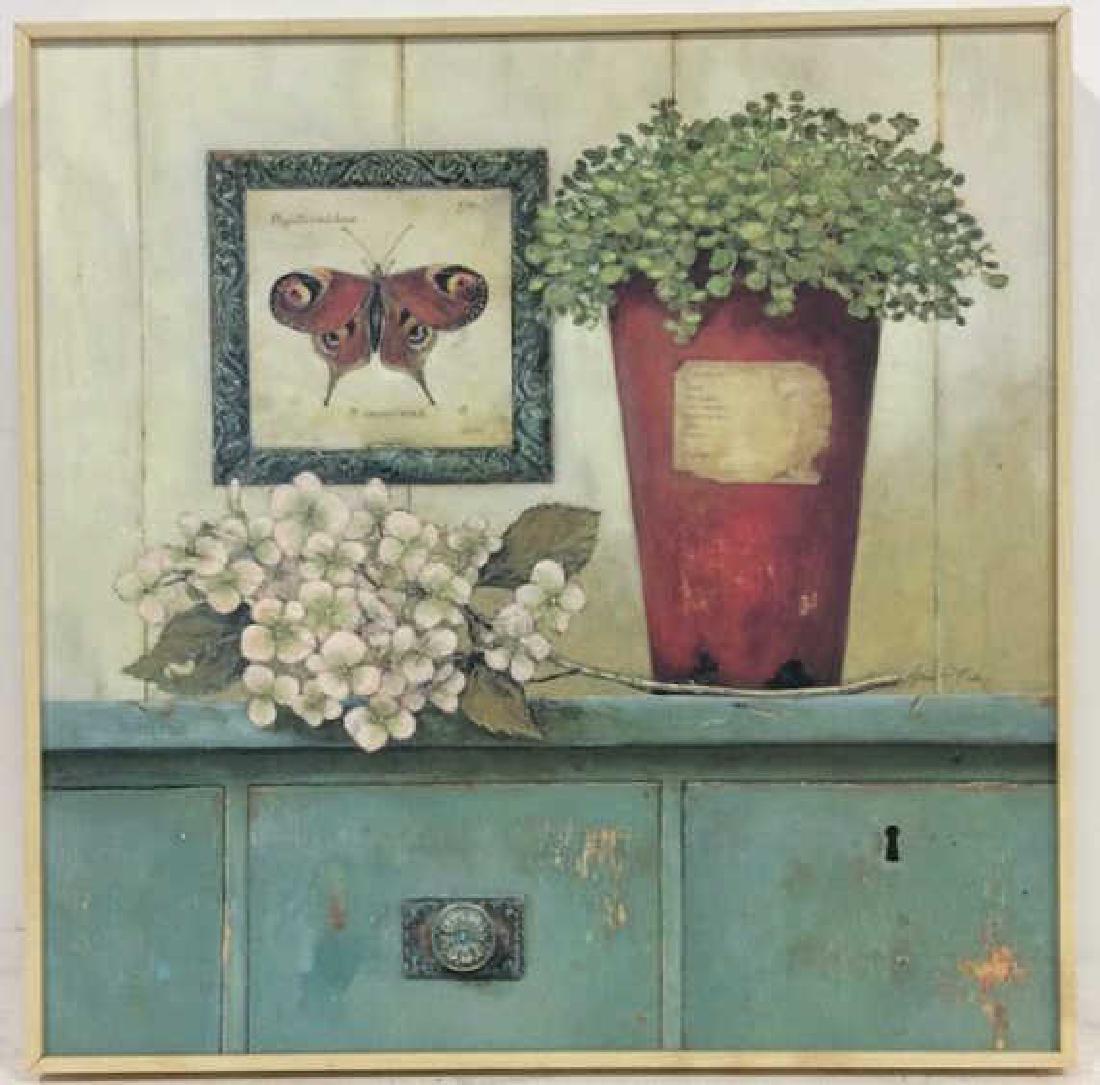 Folk Art Country Print on Wooden Board (1 of 8)