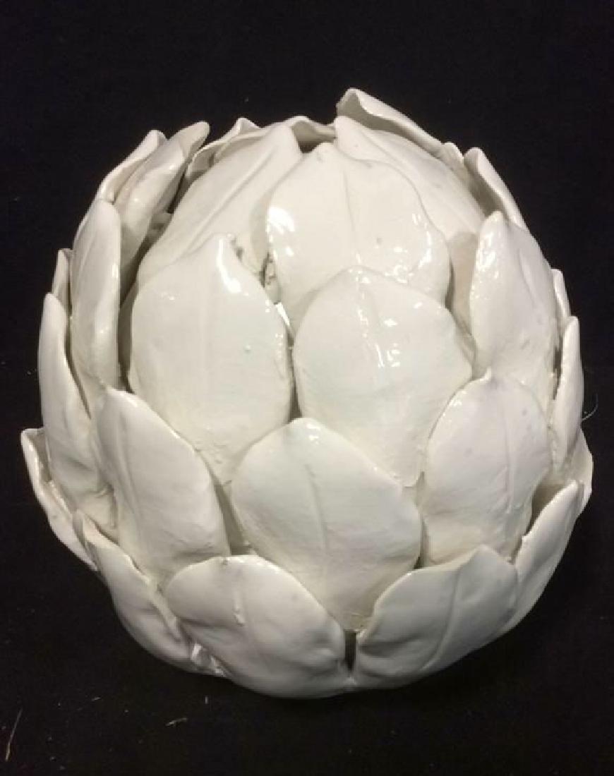 White Ceramic Decorative Artichoke (1 of 10)