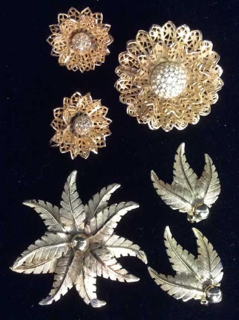 Lot 2 Floral Style Gold Toned Jewelry Sets (1 of 8)