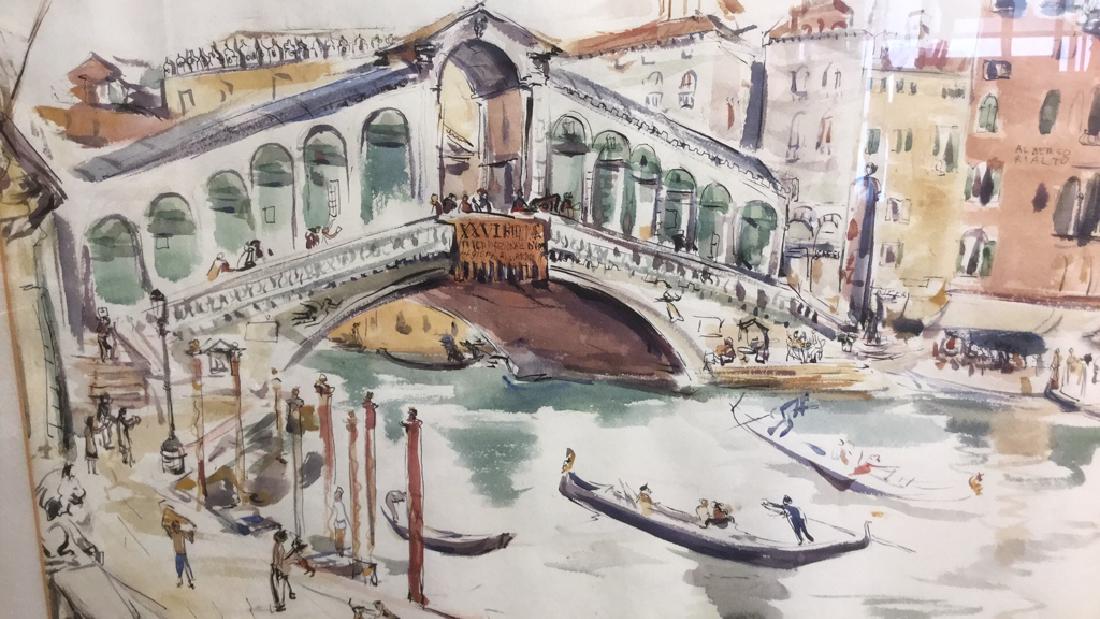 Watercolor Painting Of The Rialto Bridge Venice (1 of 10)