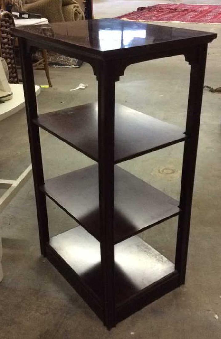 Brown Toned Wooden Tiered  Side Table (1 of 8)