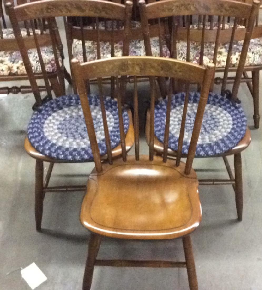 Set 3 Brown Hitchcock Painted Dining Chairs (1 of 8)