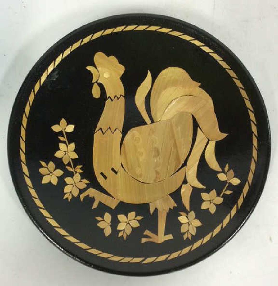 Black  with Painted Gold Toned Decorative Plate (1 of 8)