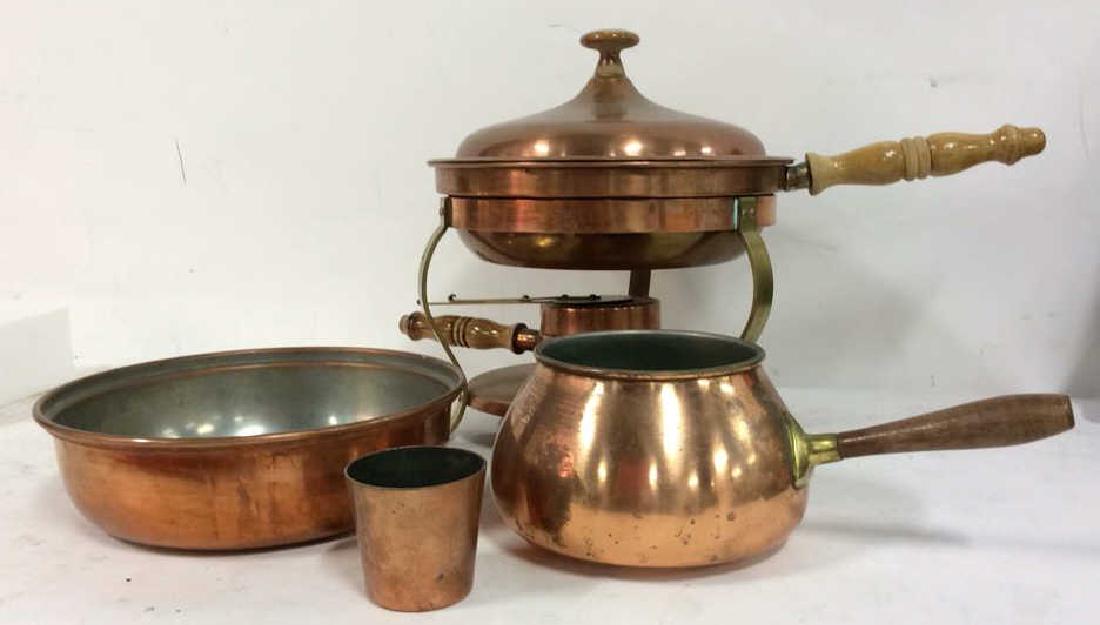 Lot4 Copper and Copper Toned Metal Cookware (1 of 10)