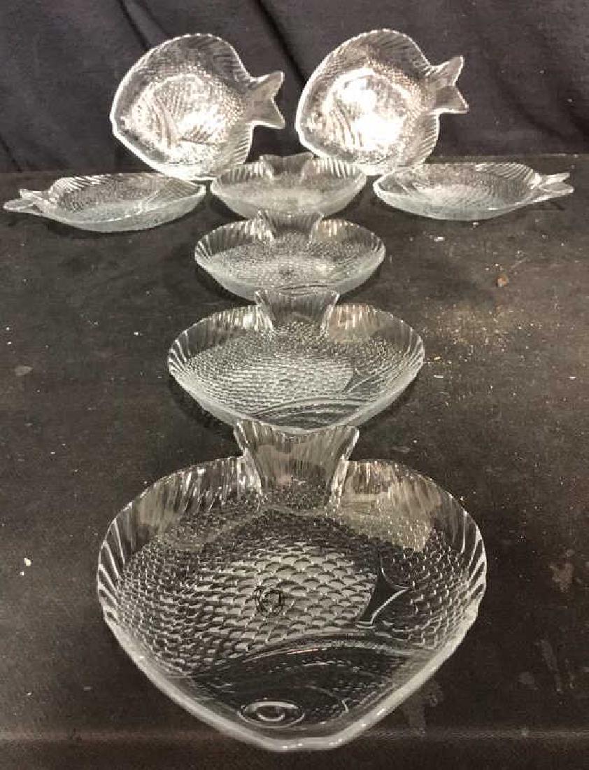 Set 8 Fish Shaped Glass Plates (1 of 6)