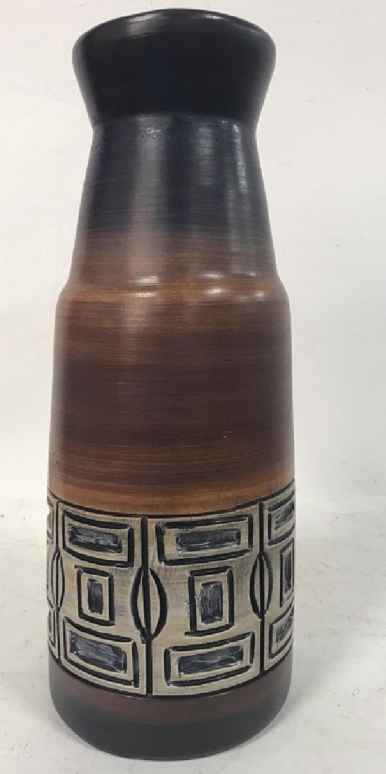 1970s Israeli Deep Blue and Orange Toned Vase (1 of 8)