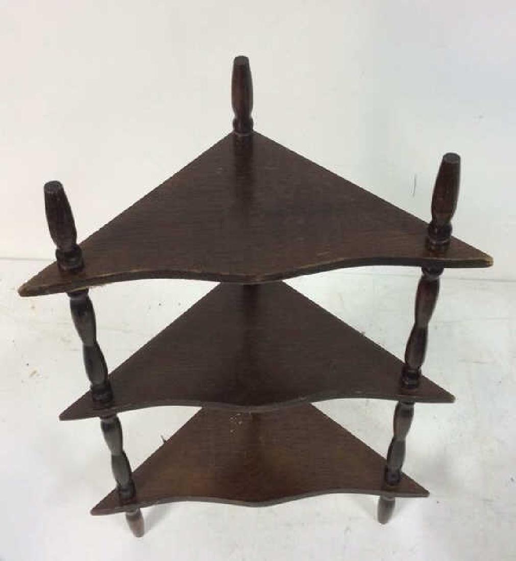 Triangular Corner What Not  Wooden Shelf (1 of 8)