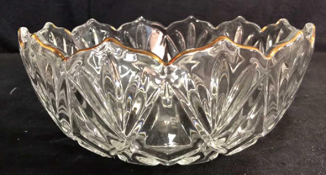 MIKASA Hampshire Gold Rimmed Crystal Serving Bowl (1 of 6)