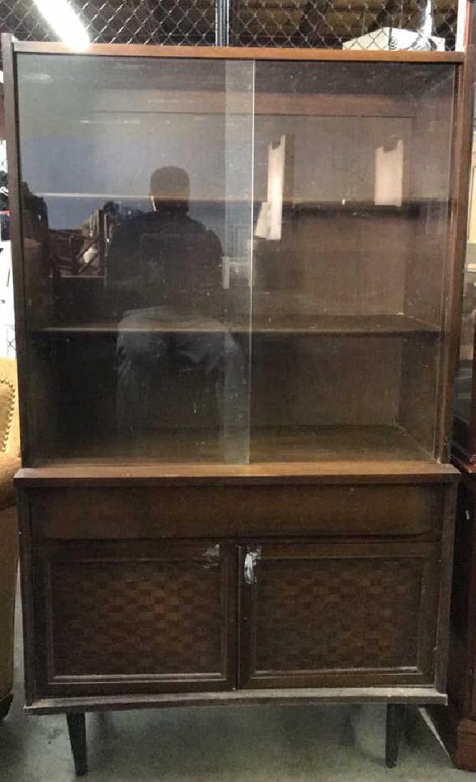 Mid Century Modern Sliding Door Display Cabinet (1 of 8)
