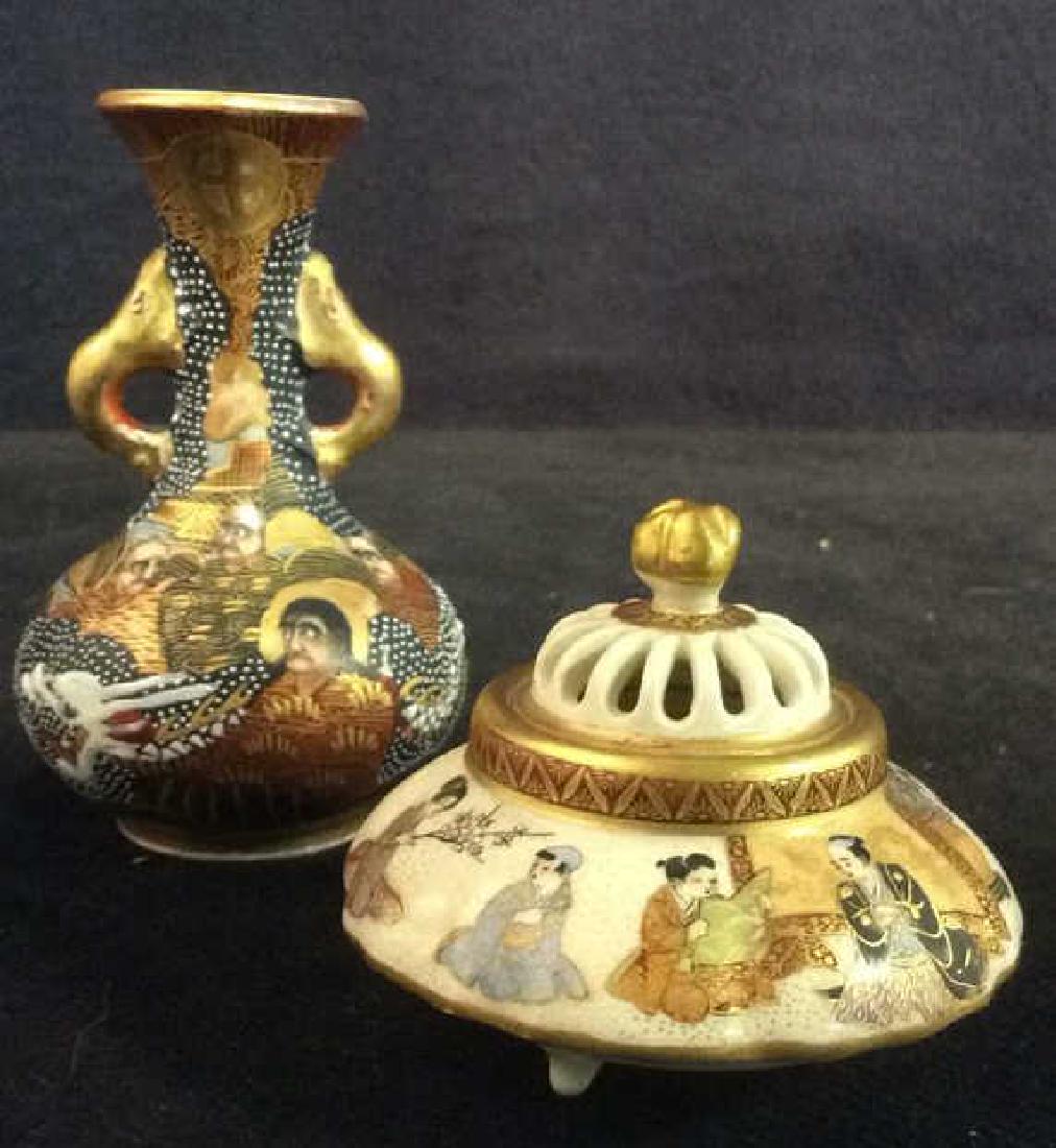 Lot 2 Vintage SATSUMA Tabletop Accessories (1 of 10)