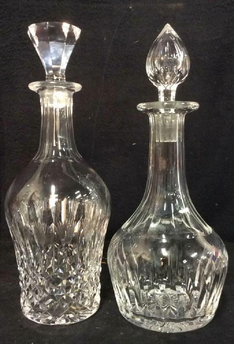 Lot 2 Cut Crystal Decanters W Stoppers (1 of 10)