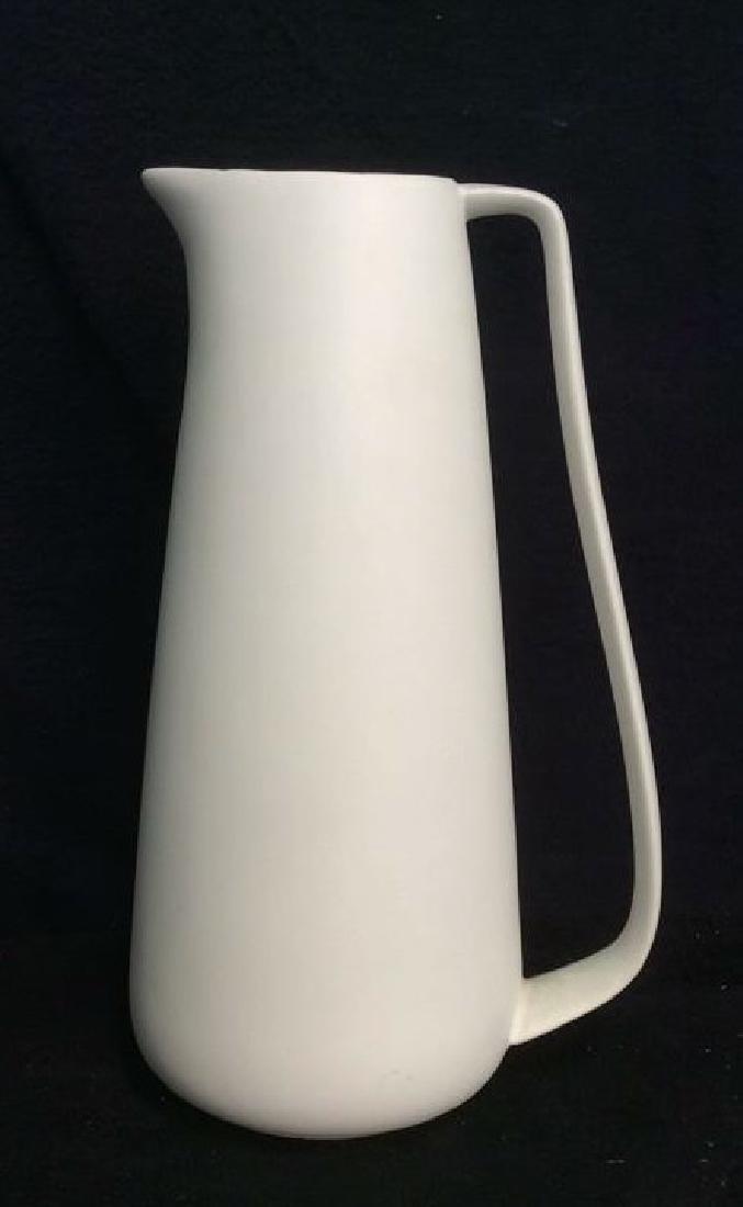 Ceramic White Contemporary Toned Pitcher (1 of 8)