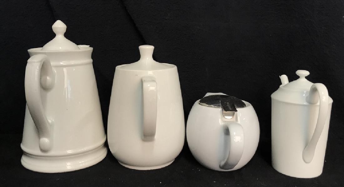 Group Lot 4 Ceramic White Coffee Tea Pots (1 of 4)