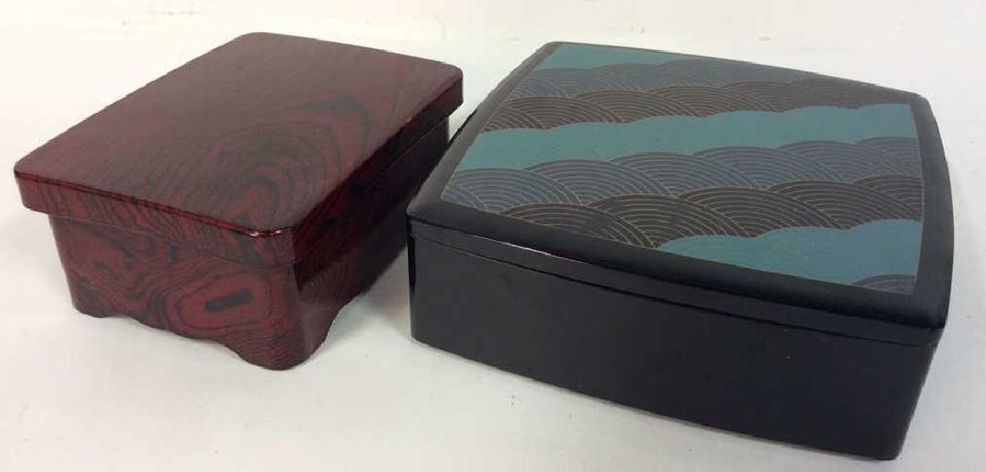 Lot 2 Lacquer ware Tabletop Boxes (1 of 9)
