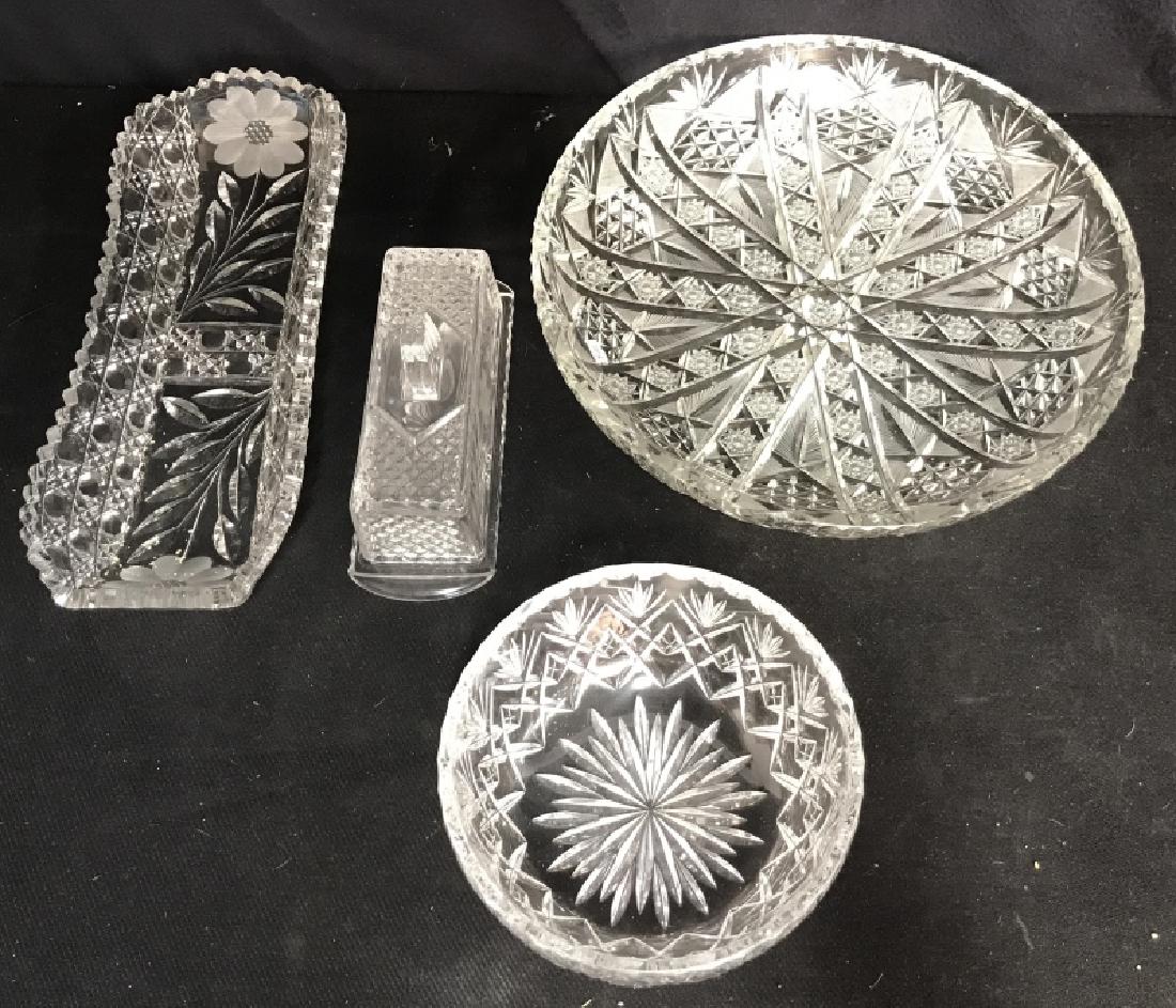 Group Lot Glass Crystal SErveing Pieces (1 of 9)