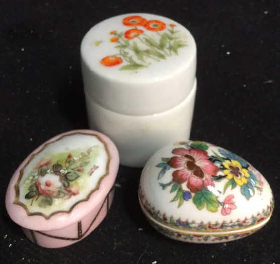 3 Hand Painted Porcelain Pill Boxes (1 of 12)