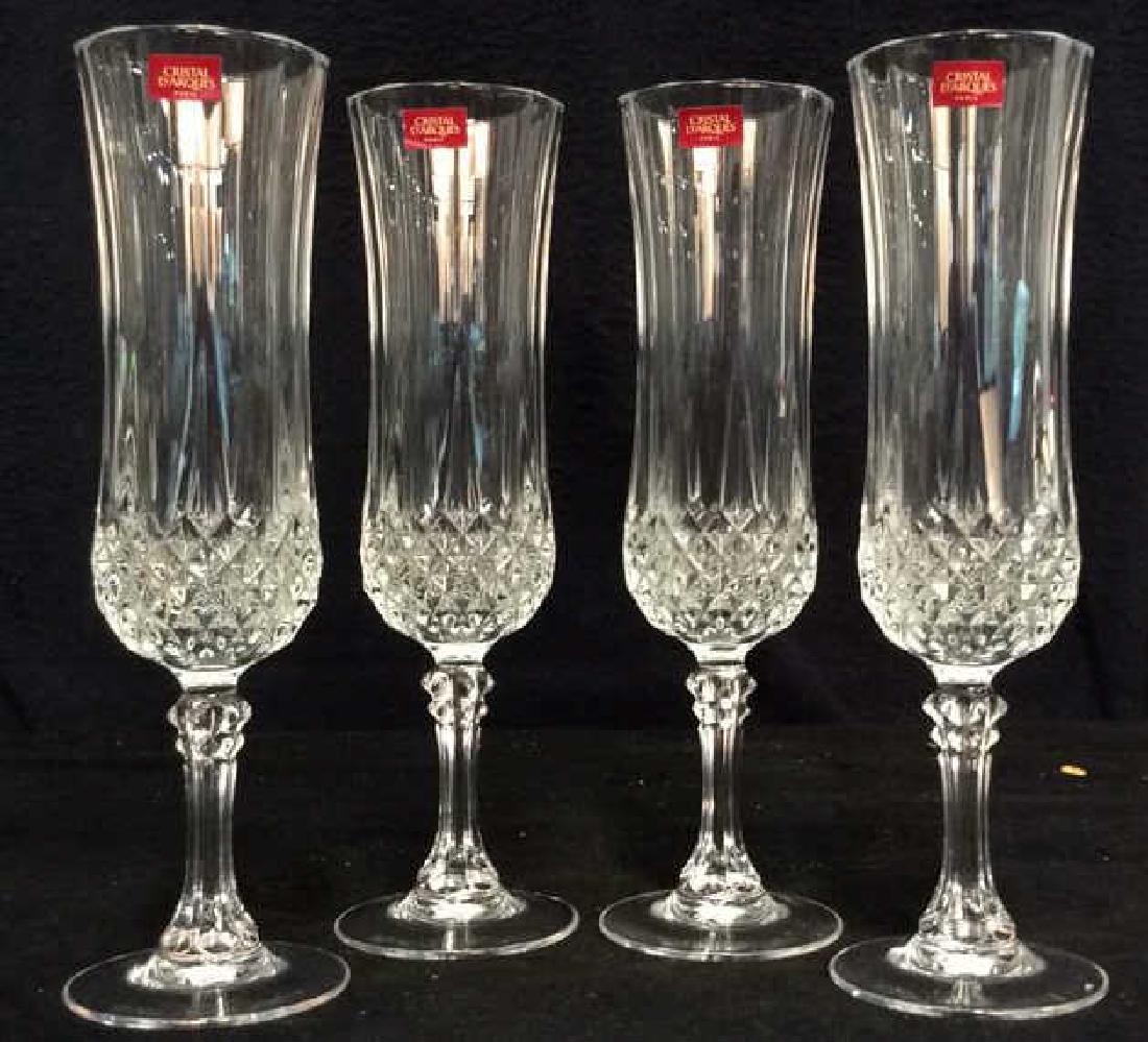 4 CRISTAL D’ARQUES Paris Cut Crystal Flutes & Box (1 of 8)