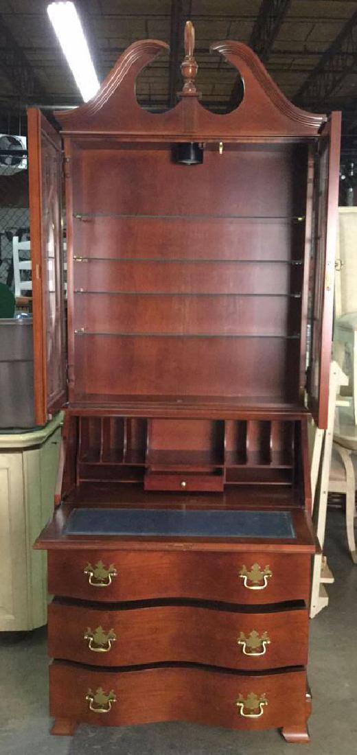 Carved Cherry Wood  JASPER CABINET Secretary Desk (1 of 10)