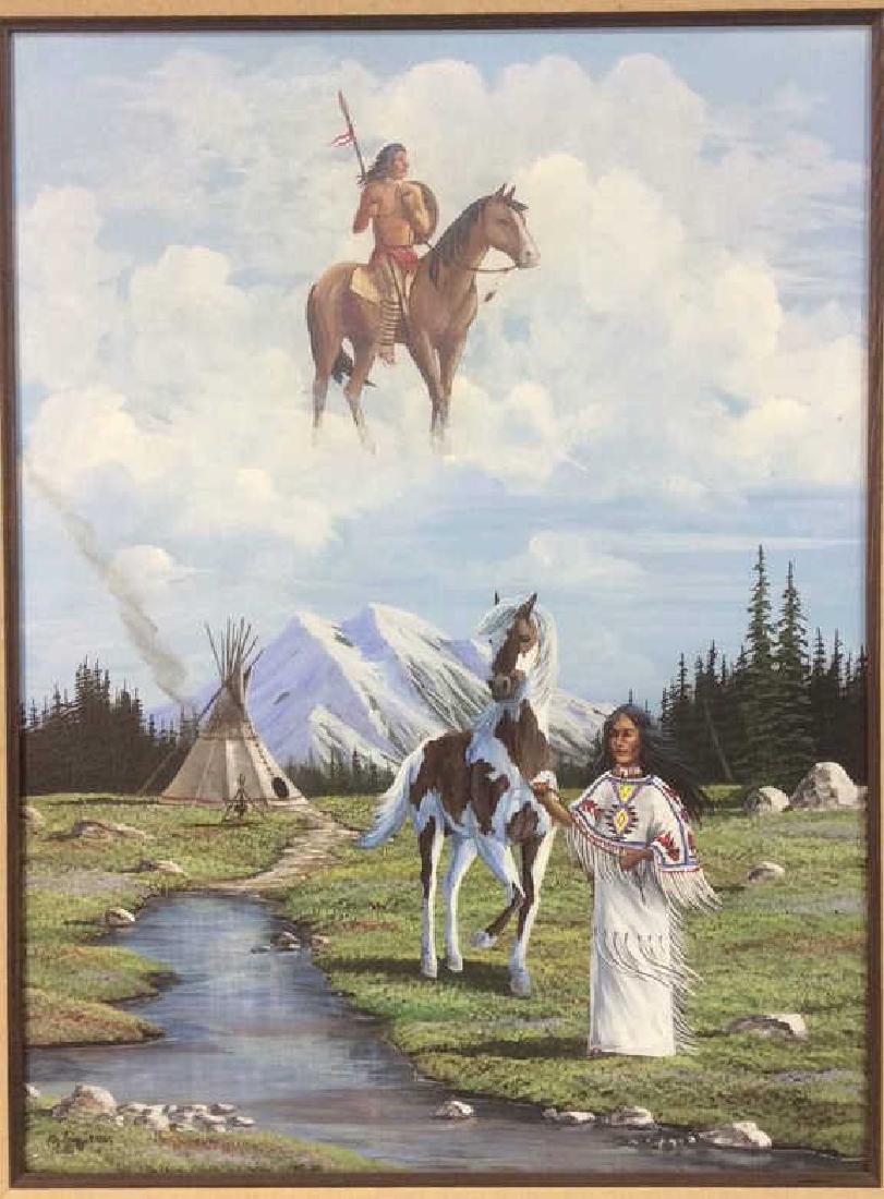 ANN IRONS Framed Native American Artwork (1 of 10)