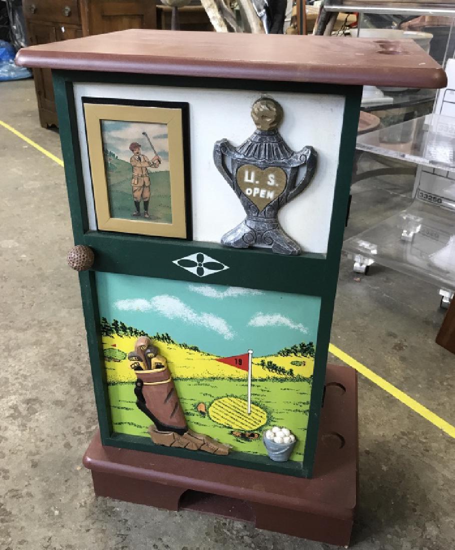 Painted Wooden Golf Themed Cabinet (1 of 11)