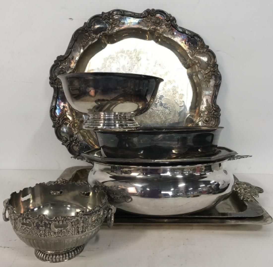 Group Lot Silver Plate Bowls Platters (1 of 14)