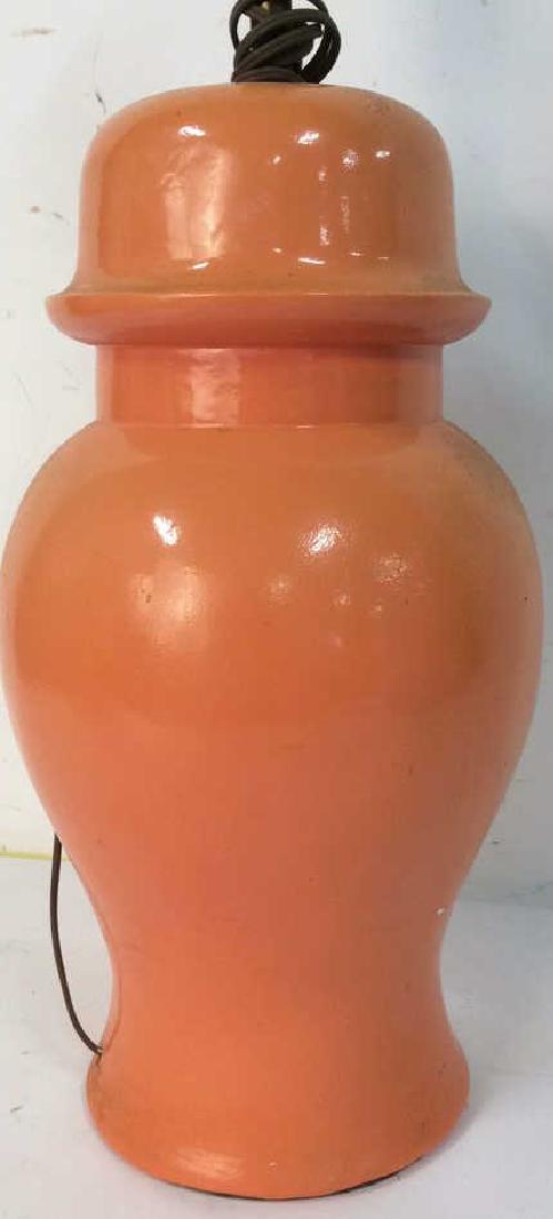 Glazed Orange Ceramic Lamp (1 of 9)